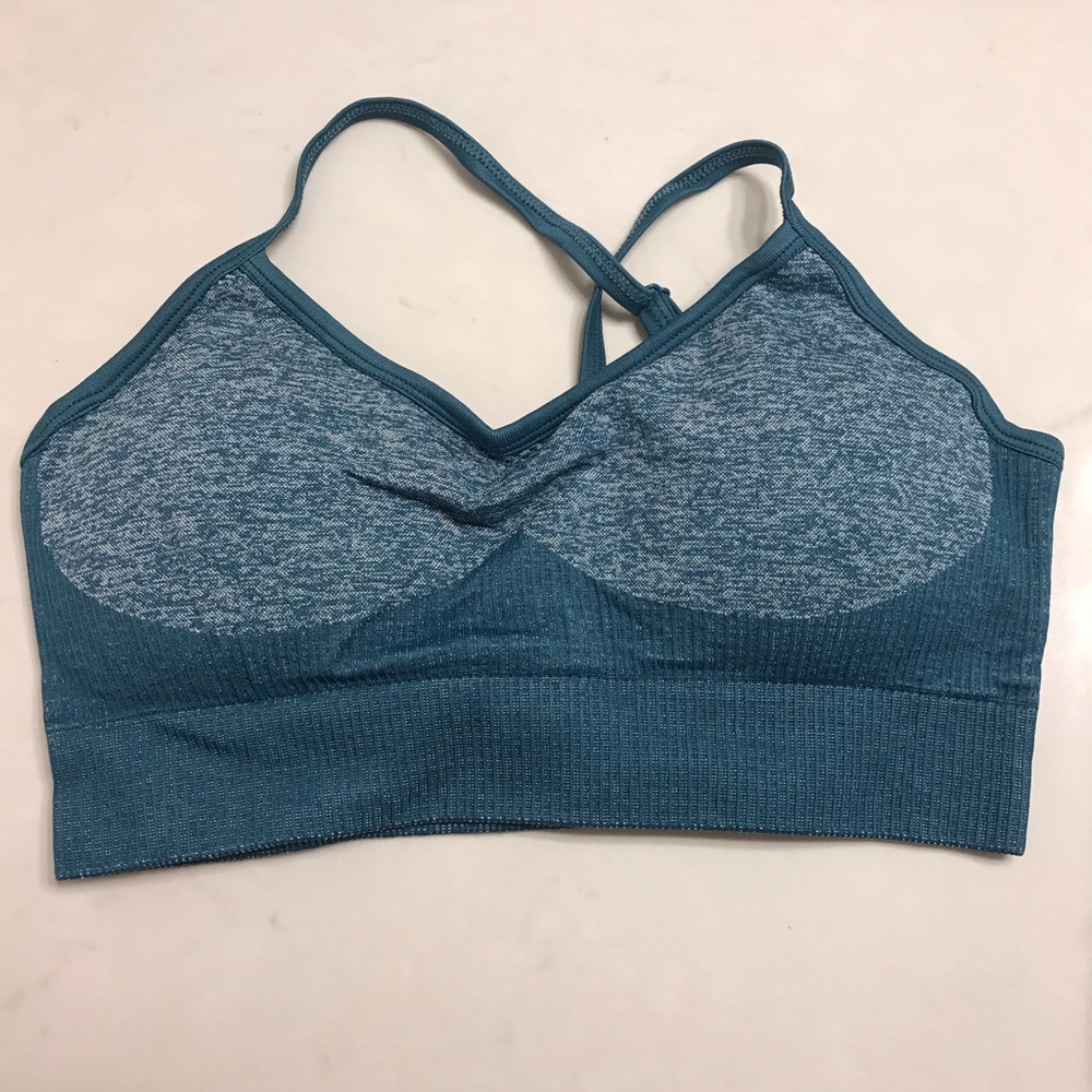 NWOT green crop top sports bra - Picture 3 of 5